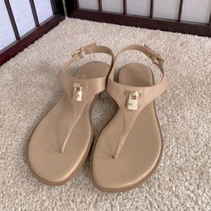 Michael Kors Padlock Charm Thong Sandals